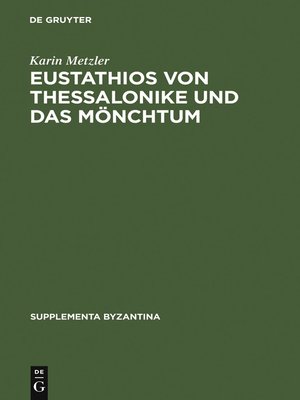 cover image of Eustathios von Thessalonike und das Mönchtum